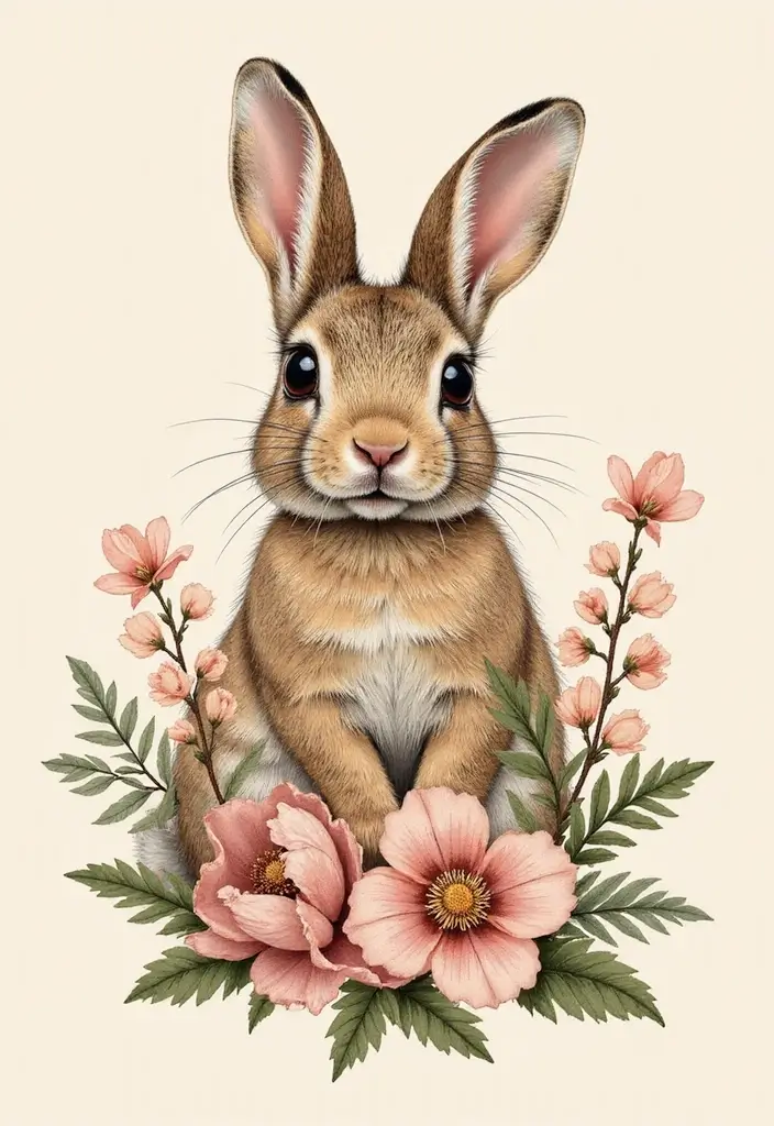 50 Bunny Tattoo Meaning Inspirations for Cute and Creative Designs - 3. Vintage-Inspired Bunny Designs