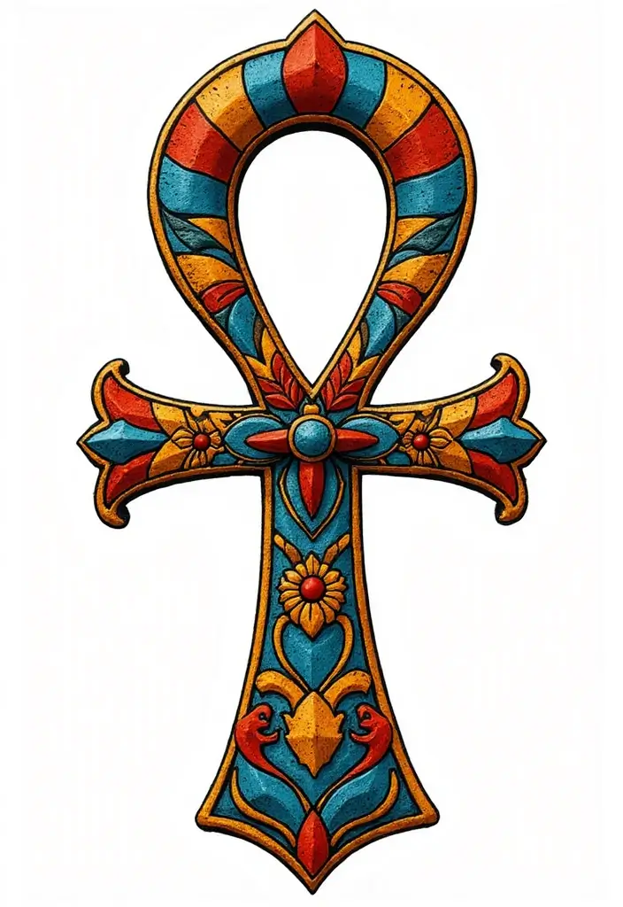 50 Cross Tattoo Meaning Inspirations and Symbolism Explained - 3. The Ankh: Life and Immortality