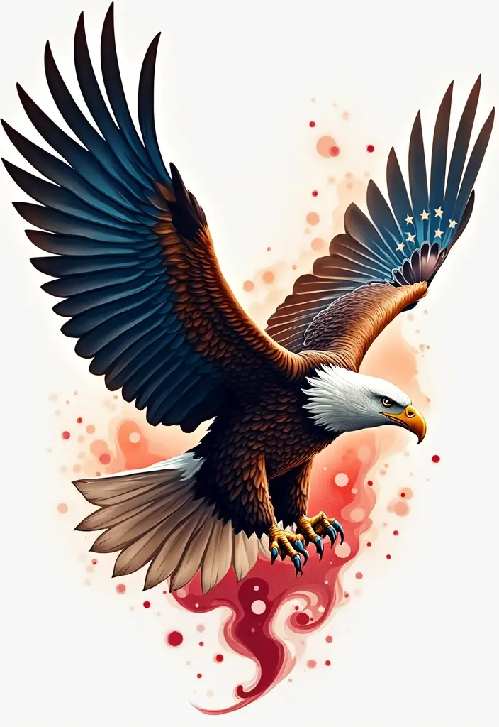 50 Eagle Tattoo Meaning Ideas and Symbolic Designs 3 50 Eagle Tattoo Meaning Ideas and Symbolic Designs - 3. Eagle and American Flag