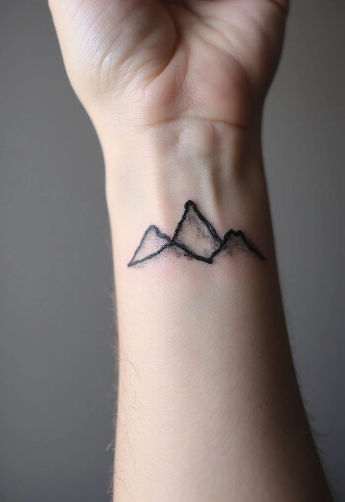 50 Mountain Tattoo Ideas with Powerful and Minimalist Designs 3 50 Mountain Tattoo Ideas with Powerful and Minimalist Designs - 3. Minimalist Line Art Mountains