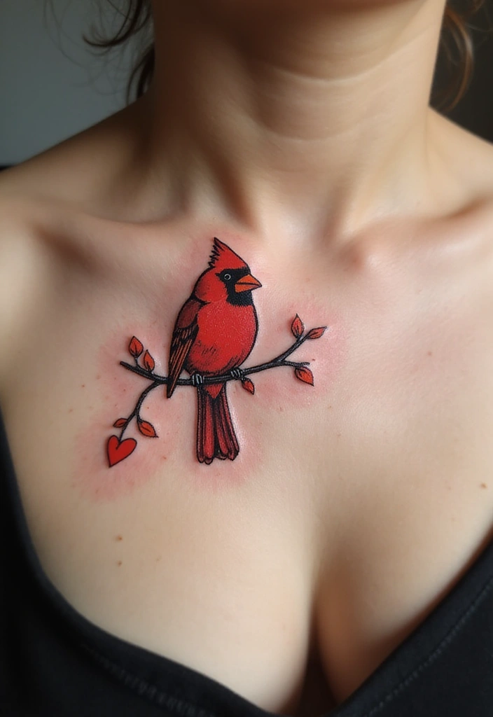 30 Small Cardinal Tattoos for Unique Inspiration 3 30 Small Cardinal Tattoos for Unique Inspiration - 3. Heartfelt Tribute