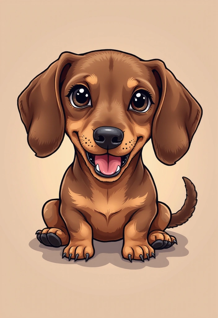 50 Small Wiener Dog Tattoos with Cute and Minimalist Designs - 3. Minimalist Kawaii Wiener Dog
