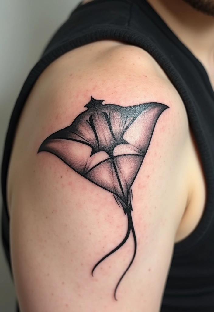 50 Stingray Tattoo Designs and Their Symbolic Meanings - 3. Geometric Stingray