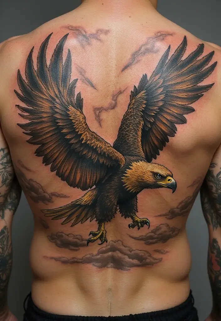 30 Zeus Tattoo Meanings and Design Inspirations - 3. The Eagle: Zeus’s Messenger