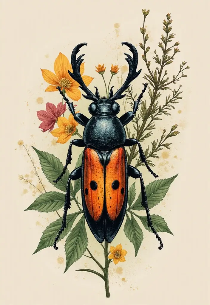 50 Bug Pin Tattoo Designs That Are Unique and Creative - 40. Nature-Inspired Insect Tattoos
