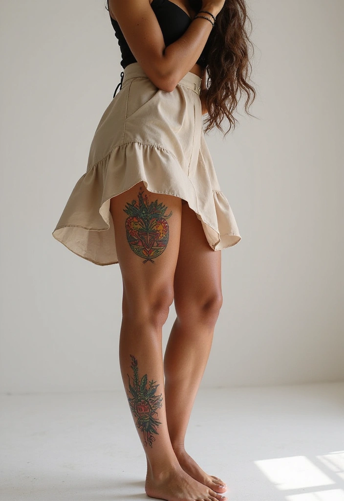 50 Above the Knee Tattoo Ideas with Unique Placement Designs 40 50 Above the Knee Tattoo Ideas with Unique Placement Designs - 40. Celebrate Diversity