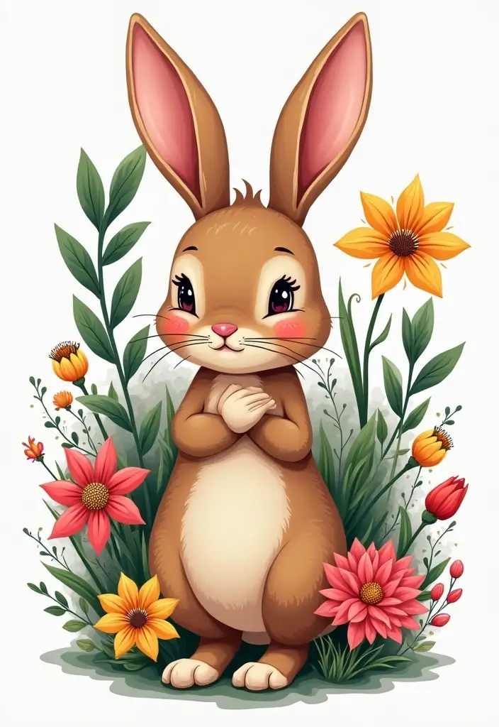 50 Rabbit Tattoo Meaning Inspirations and Cultural Symbolism - 40. The Whimsical Garden