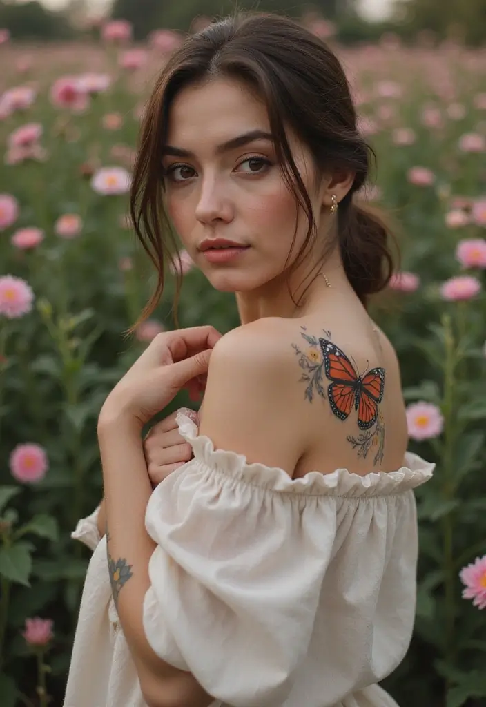 50 Elegant Collarbone Tattoo Ideas for Women 41 50 Elegant Collarbone Tattoo Ideas for Women - 41. Butterfly Tattoos