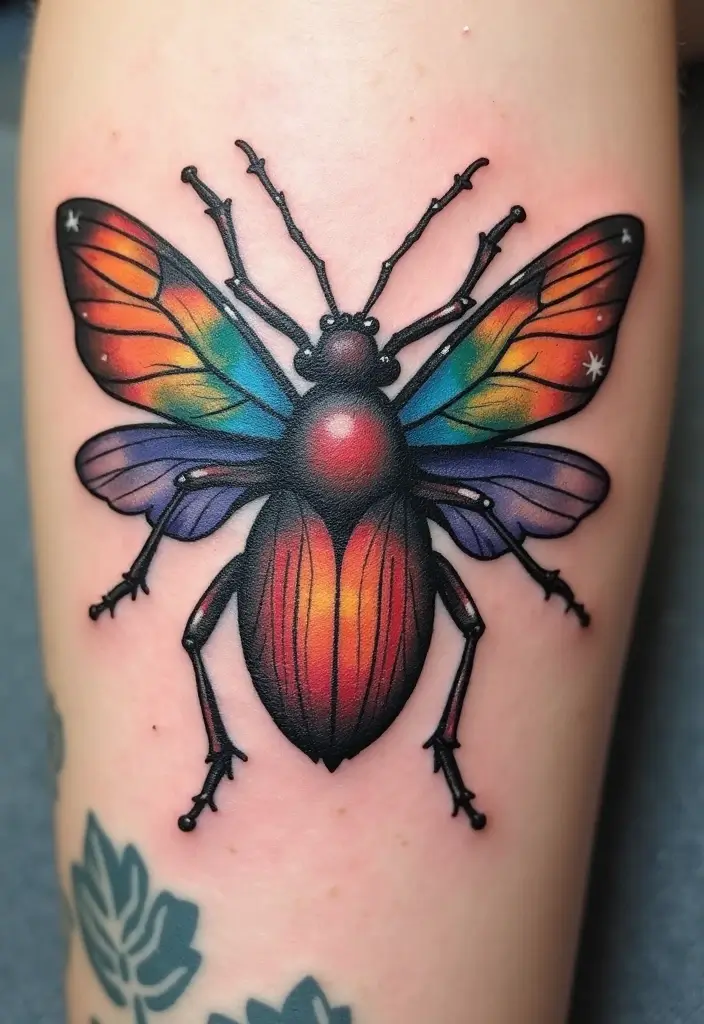 50 Bug Pin Tattoo Designs That Are Unique and Creative - 42. Fantasy-Inspired Bug Tattoos