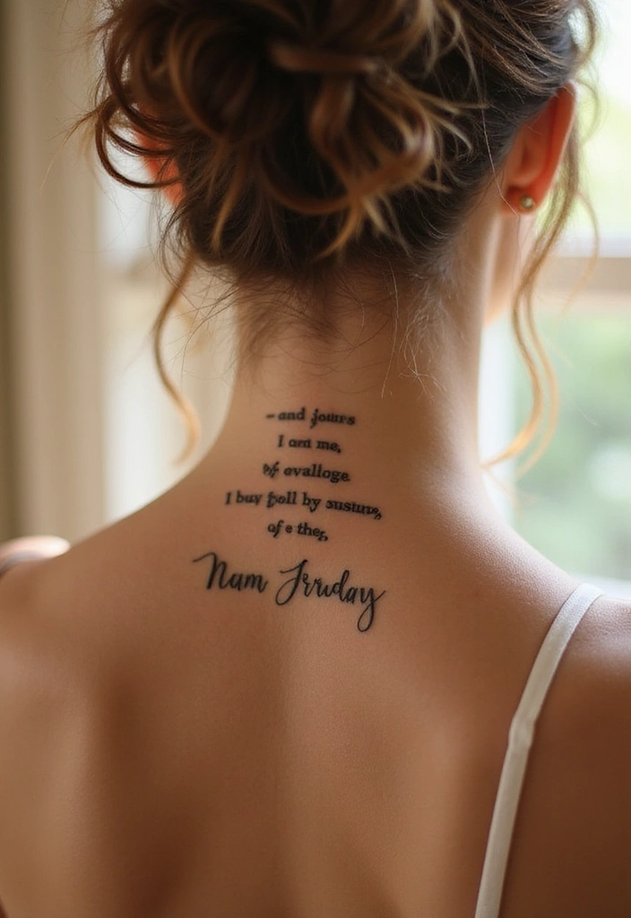 50 Baddie Women’s Spine Tattoos That Look Absolutely Stunning - 42. Personal Quotes