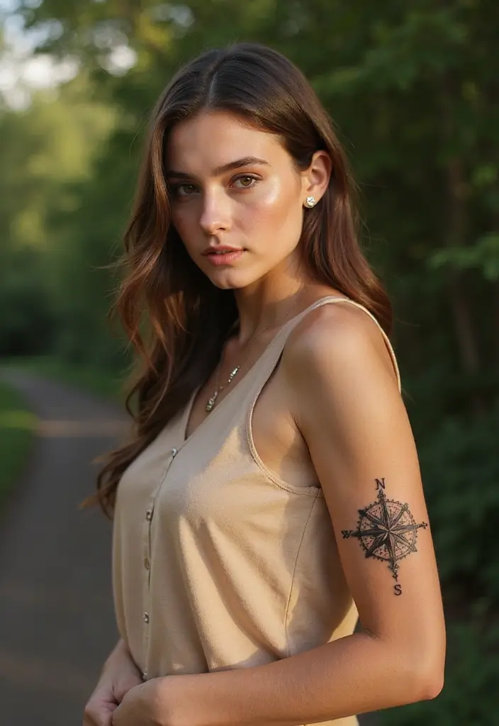 50 Compass Tattoo Meaning Ideas and Symbolic Designs - 42. The Compass of Reflections