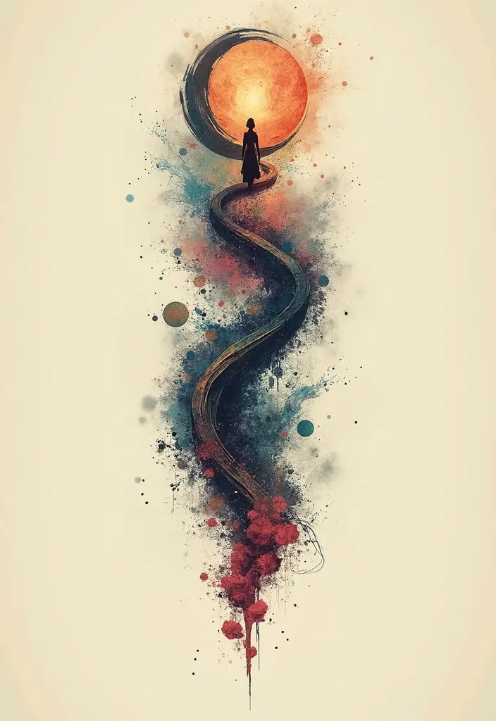 50 God of War Tattoo Ideas for True Fans of the Game - 42. The Path of Destiny