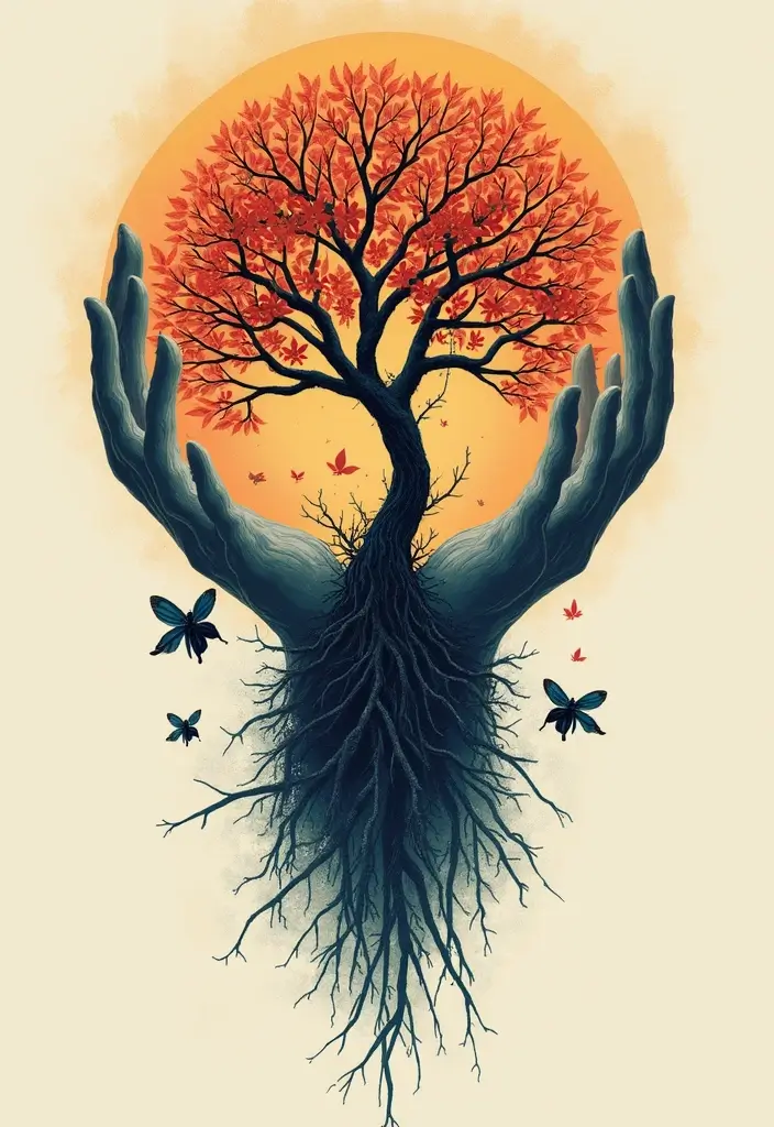 50 Stunning Demon Slayer Tattoo Ideas for Anime Fans - 43. The Cycle of Life