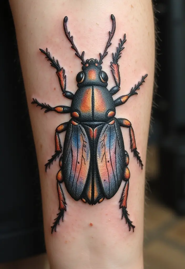 50 Bug Pin Tattoo Designs That Are Unique and Creative - 44. Insect Patterns and Textures