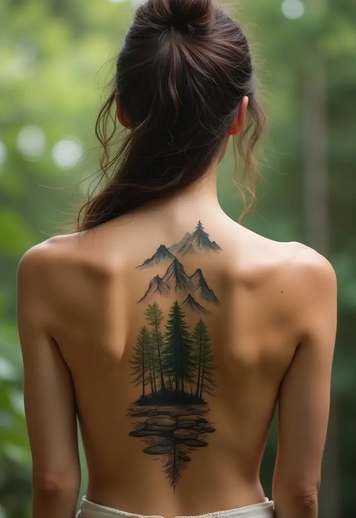 50 Baddie Women’s Spine Tattoos That Look Absolutely Stunning - 44. Earthly Connection