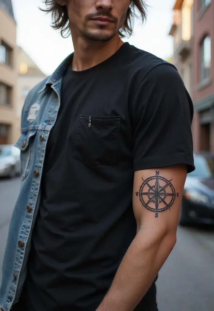 50 Compass Tattoo Meaning Ideas and Symbolic Designs - 44. The Compass of Purpose