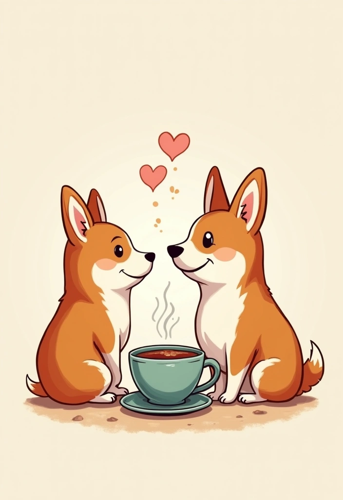 50 Creative Corgi Tattoo Ideas for Dog Lovers 44 50 Creative Corgi Tattoo Ideas for Dog Lovers - 44. Corgi with a Cup of Tea
