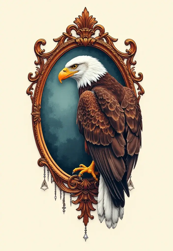 50 Eagle Tattoo Meaning Ideas and Symbolic Designs 44 50 Eagle Tattoo Meaning Ideas and Symbolic Designs - 44. Eagle with a Mirror