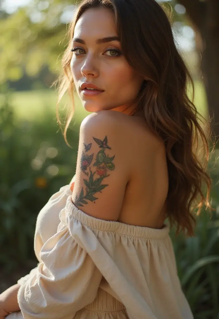 50 Front Shoulder Tattoos for Females That Are Stylish and Bold 44 50 Front Shoulder Tattoos for Females That Are Stylish and Bold - 44. Tattoos of Freedom