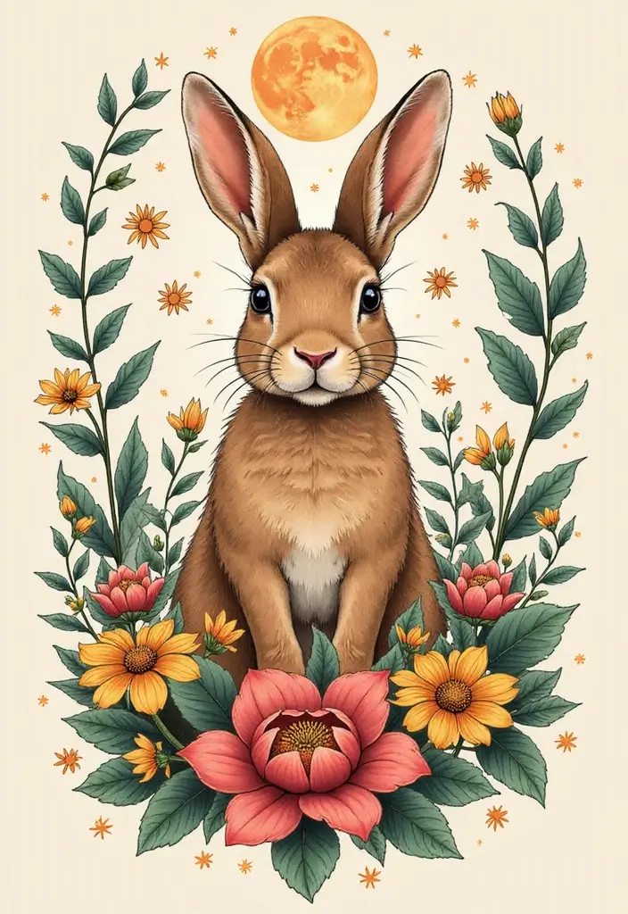 50 Rabbit Tattoo Meaning Inspirations and Cultural Symbolism - 44. The Cycle of Life