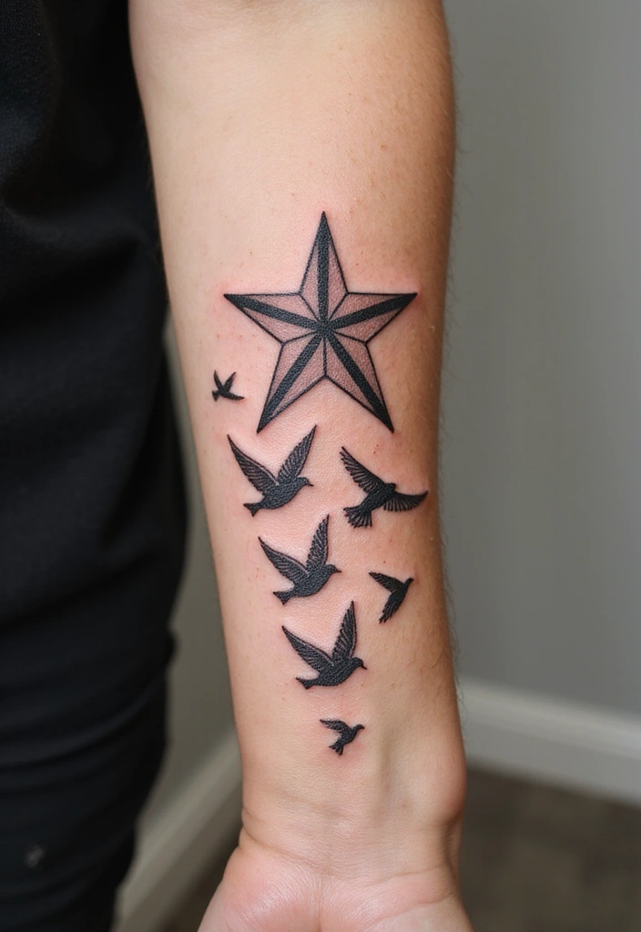 50 Star Tattoo Meaning Ideas and Symbolism Explained! - 44. Star Tattoos Representing Freedom