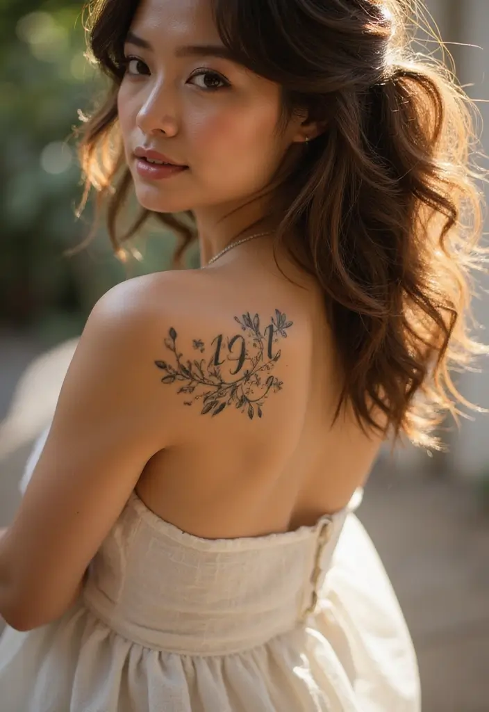 50 Elegant Collarbone Tattoo Ideas for Women 45 50 Elegant Collarbone Tattoo Ideas for Women - 45. Personalized Dates