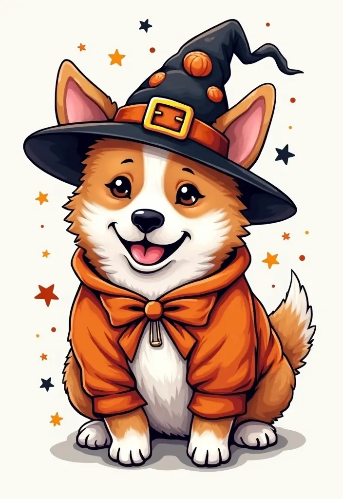 50 Creative Corgi Tattoo Ideas for Dog Lovers 45 50 Creative Corgi Tattoo Ideas for Dog Lovers - 45. Corgi in a Halloween Costume