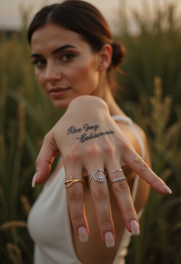 50 Beautiful Hand Tattoos for Women with Unique Design Ideas 45 50 Beautiful Hand Tattoos for Women with Unique Design Ideas - 45. Personal Mantras