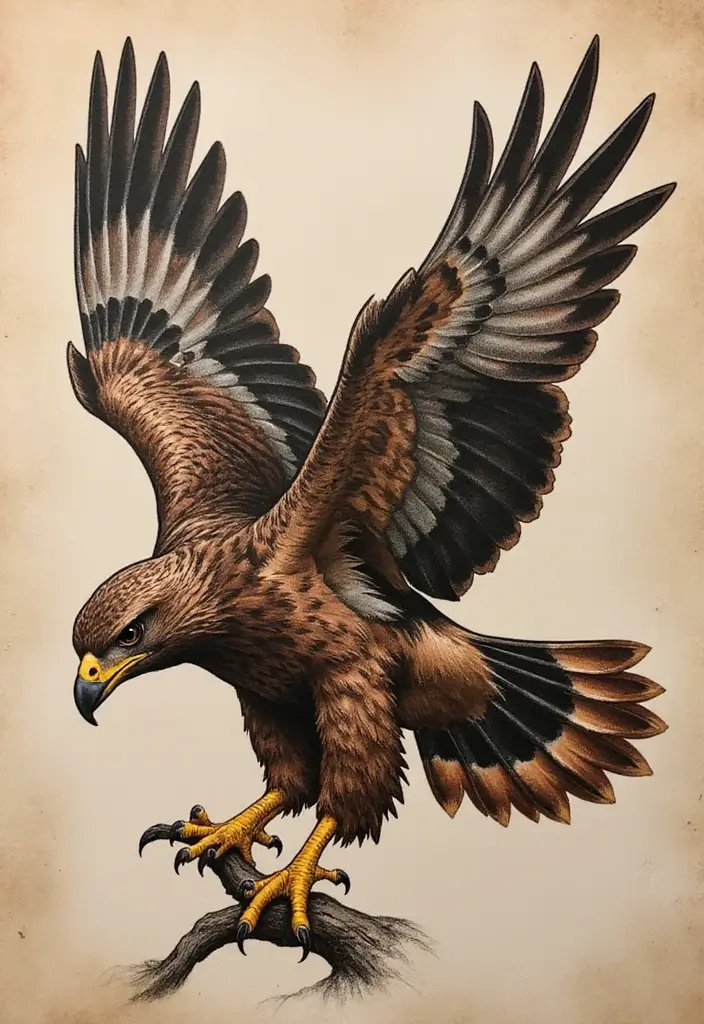 50 Hawk Tattoo Meaning Designs and Symbolism You Should Know 45 50 Hawk Tattoo Meaning Designs and Symbolism You Should Know - 45. The Link to Family