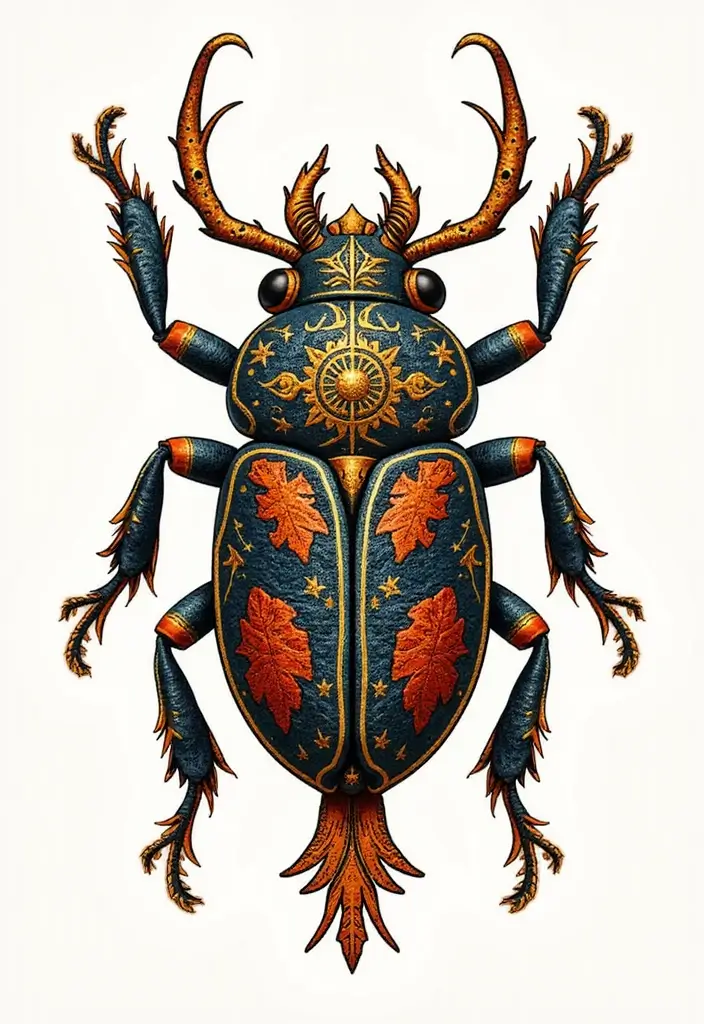 50 Bug Pin Tattoo Designs That Are Unique and Creative - 46. Cultural Symbolism in Insect Design