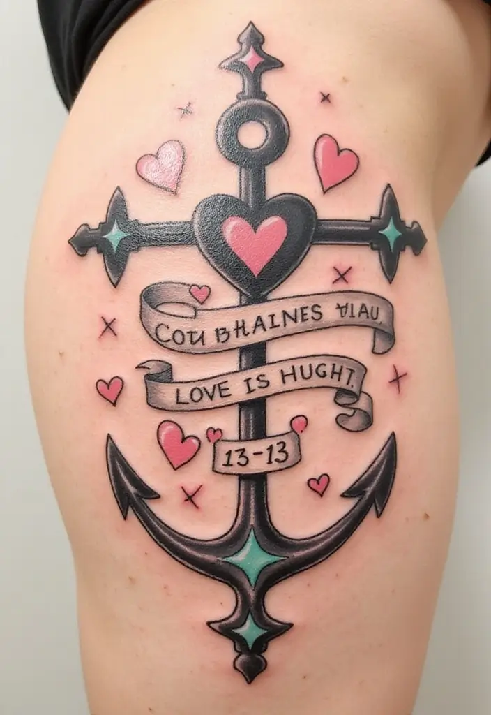 50 Beautiful Bible Verse Tattoo Ideas for Faith and Inspiration 46 50 Beautiful Bible Verse Tattoo Ideas for Faith and Inspiration - 46. 1 Corinthians 13:13 - 'And now these three remain: faith, hope, and love'