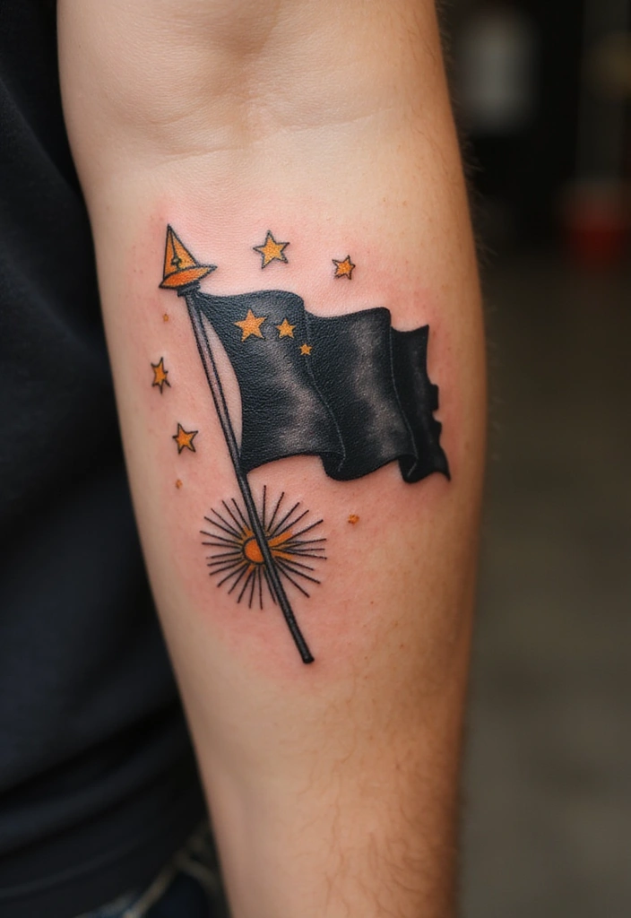 50 Black Flag Tattoo Meaning Inspirations and Symbolism 46 50 Black Flag Tattoo Meaning Inspirations and Symbolism - 46. The Gift of Life