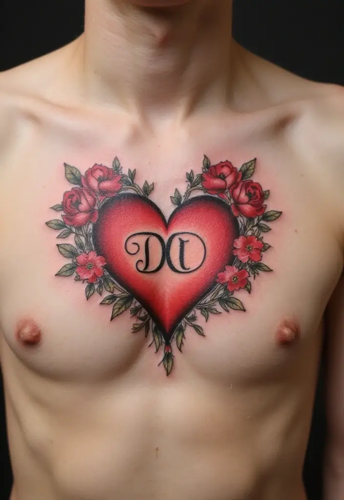 50 Best Chest Tattoo Ideas for Men and Women in 2025 46 50 Best Chest Tattoo Ideas for Men and Women in 2025 - 46. Love and Relationships