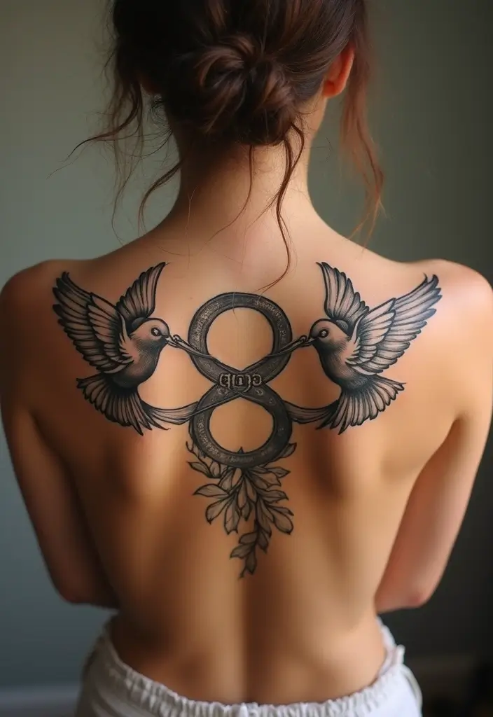 50 Christian Back Tattoos with Meaningful and Powerful Designs - 46. The Eternal Promise