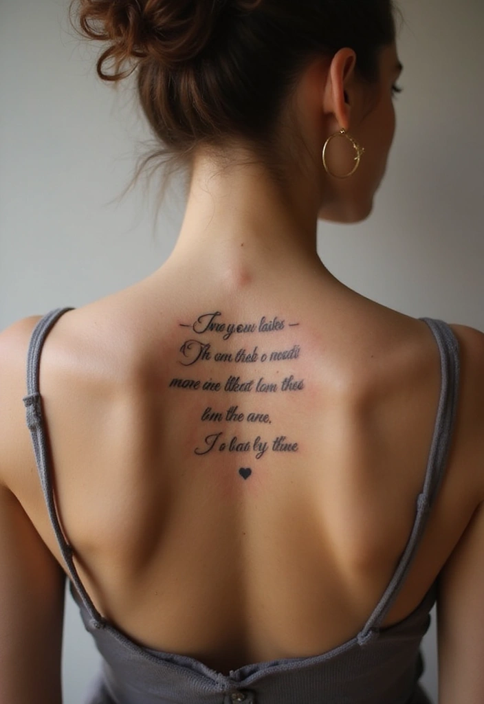 50 Baddie Women’s Spine Tattoos That Look Absolutely Stunning - 47. Timeless Quotes