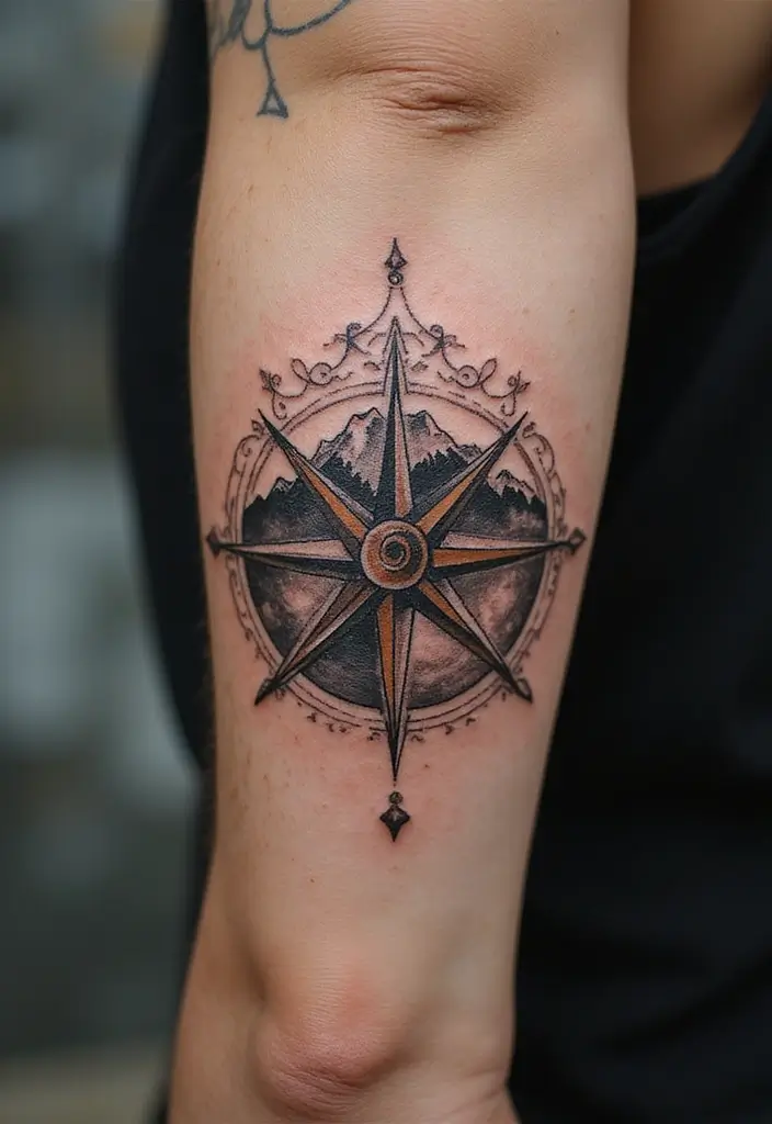 50 Compass Tattoo Meaning Ideas and Symbolic Designs - 47. The Compass of Resilience