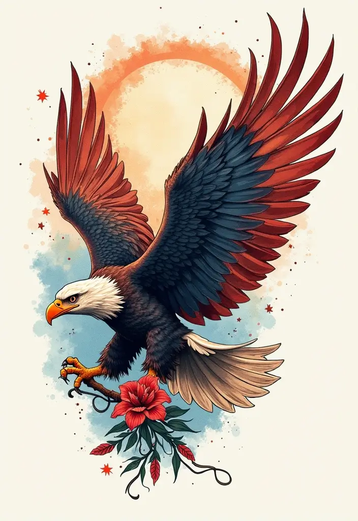 50 Eagle Tattoo Meaning Ideas and Symbolic Designs 47 50 Eagle Tattoo Meaning Ideas and Symbolic Designs - 47. Eagle with a Dream