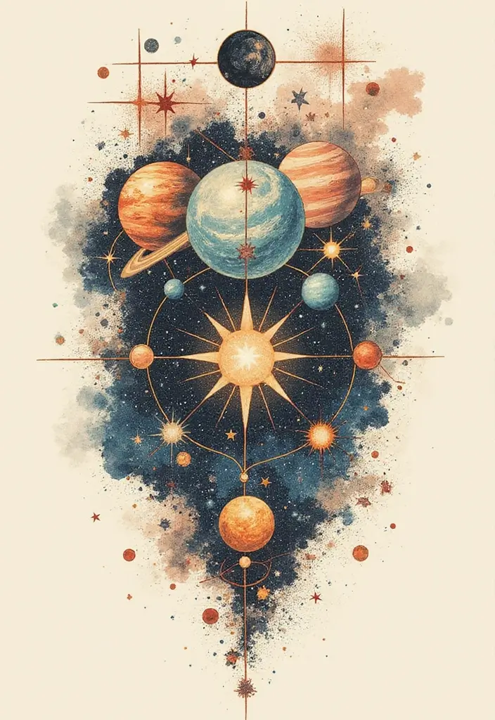 50 G59 Tattoo Ideas and Symbolism You Should Know 47 50 G59 Tattoo Ideas and Symbolism You Should Know - 47. Connection to the Universe