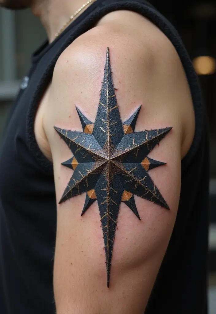 50 Nautical Star Tattoo Meaning Facts and Inspirations 47 50 Nautical Star Tattoo Meaning Facts and Inspirations - 47. Nautical Star in Tattoos of the Future