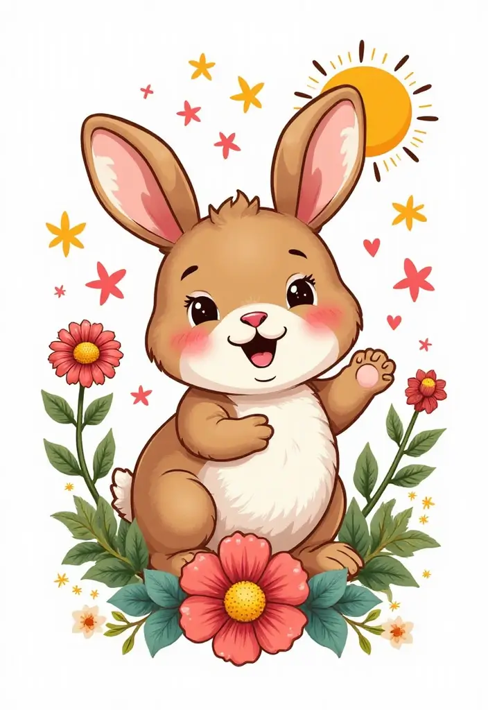 50 Rabbit Tattoo Meaning Inspirations and Cultural Symbolism - 47. The Spirit of Joy