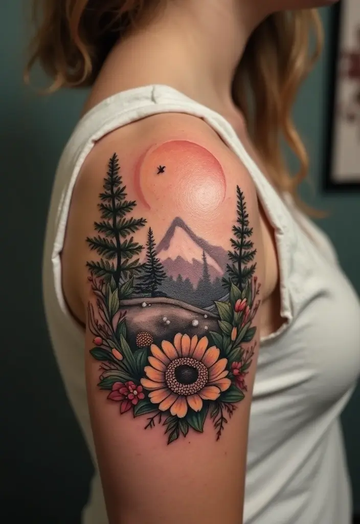 50 Sparrow Tattoos with Symbolism and Artistic Styles - 47. Sparrows in Nature