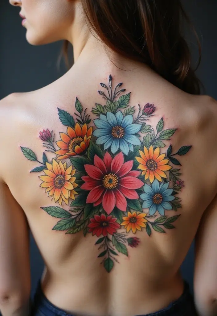 50 Wildflower Tattoo Ideas with Simple and Beautiful Designs 47 50 Wildflower Tattoo Ideas with Simple and Beautiful Designs - 47. Kaleidoscope Flowers