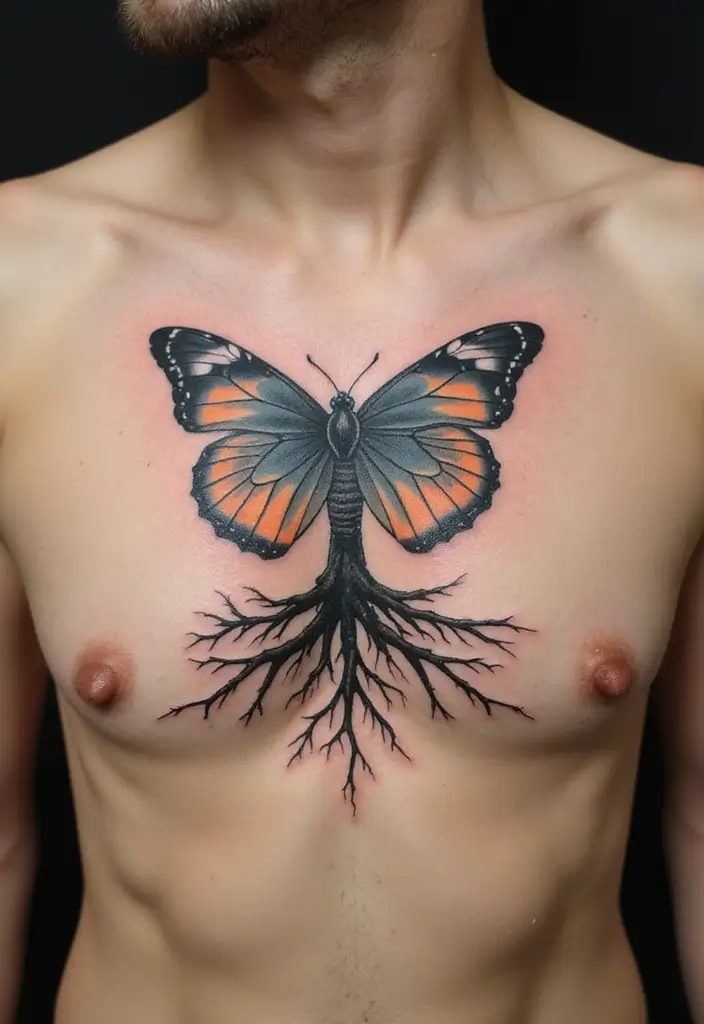 50 Best Chest Tattoo Ideas for Men and Women in 2025 48 50 Best Chest Tattoo Ideas for Men and Women in 2025 - 48. Life Cycle Tattoos