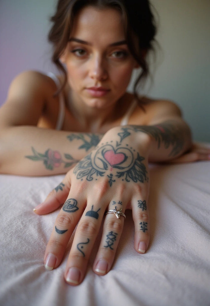 50 Beautiful Hand Tattoos for Women with Unique Design Ideas 48 50 Beautiful Hand Tattoos for Women with Unique Design Ideas - 48. Emotional Expressions
