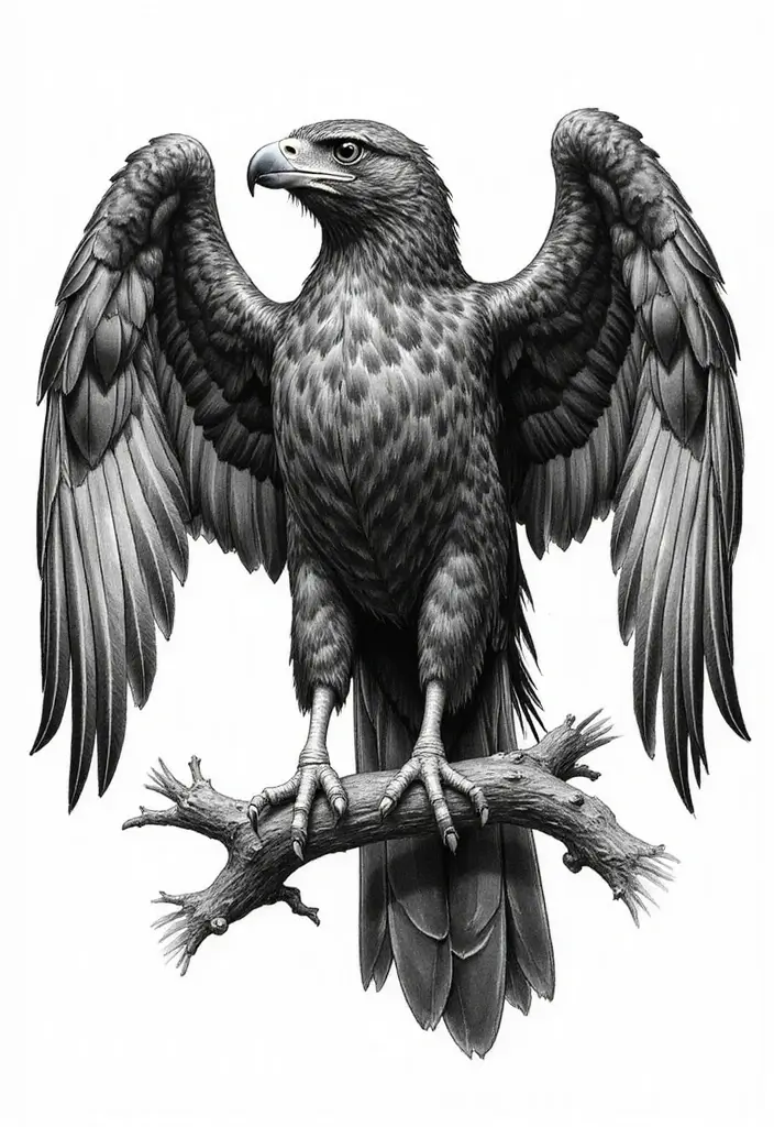 50 Hawk Tattoo Meaning Designs and Symbolism You Should Know 48 50 Hawk Tattoo Meaning Designs and Symbolism You Should Know - 48. The Emblem of Strength