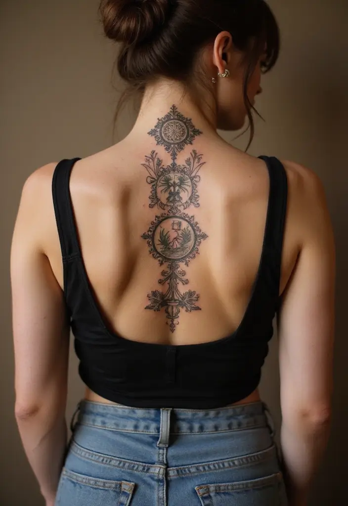 50 Baddie Women’s Spine Tattoos That Look Absolutely Stunning - 49. Legacy Tattoos