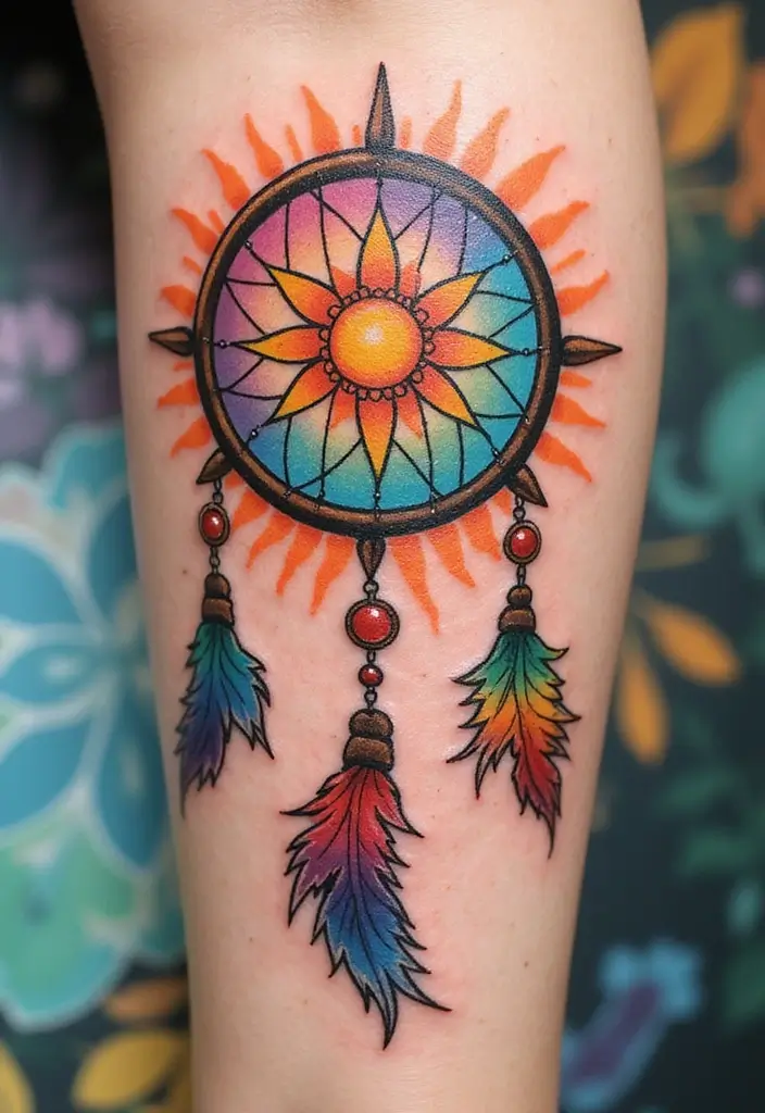 50 Dream Catcher Tattoo Meaning Ideas with Deep Symbolism 49 50 Dream Catcher Tattoo Meaning Ideas with Deep Symbolism - 49. The Power of Positivity
