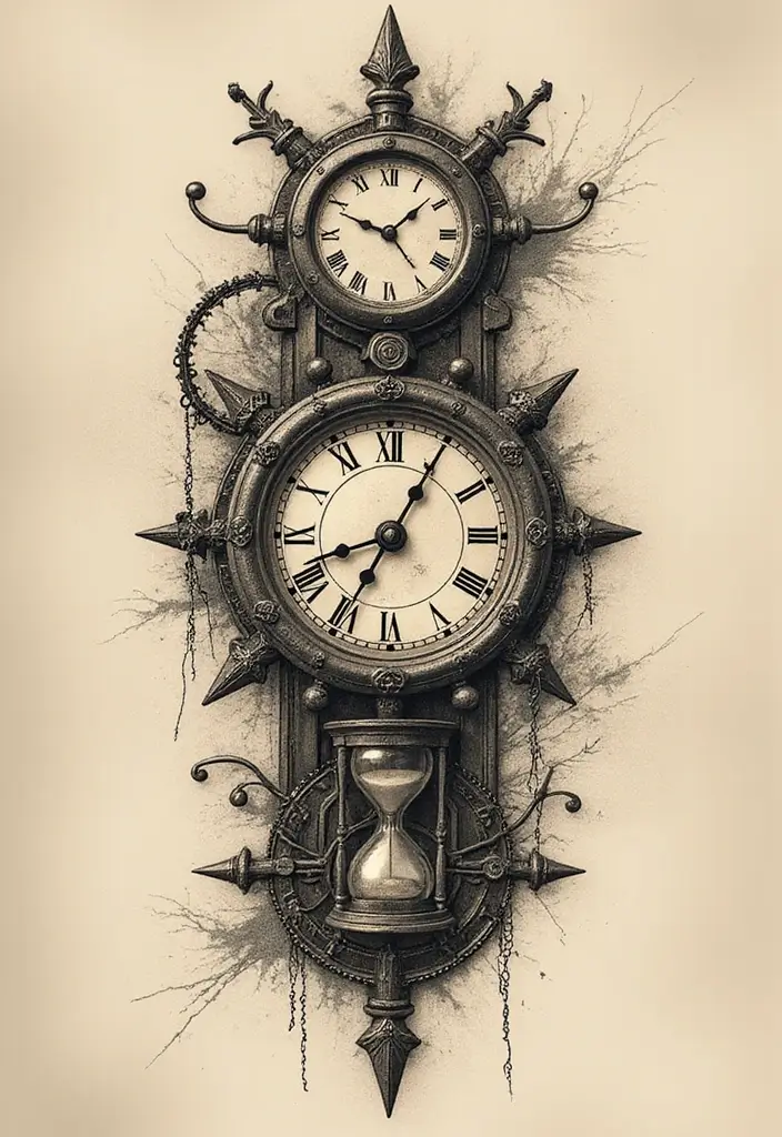 50 God of War Tattoo Ideas for True Fans of the Game - 49. The Echoes of Time