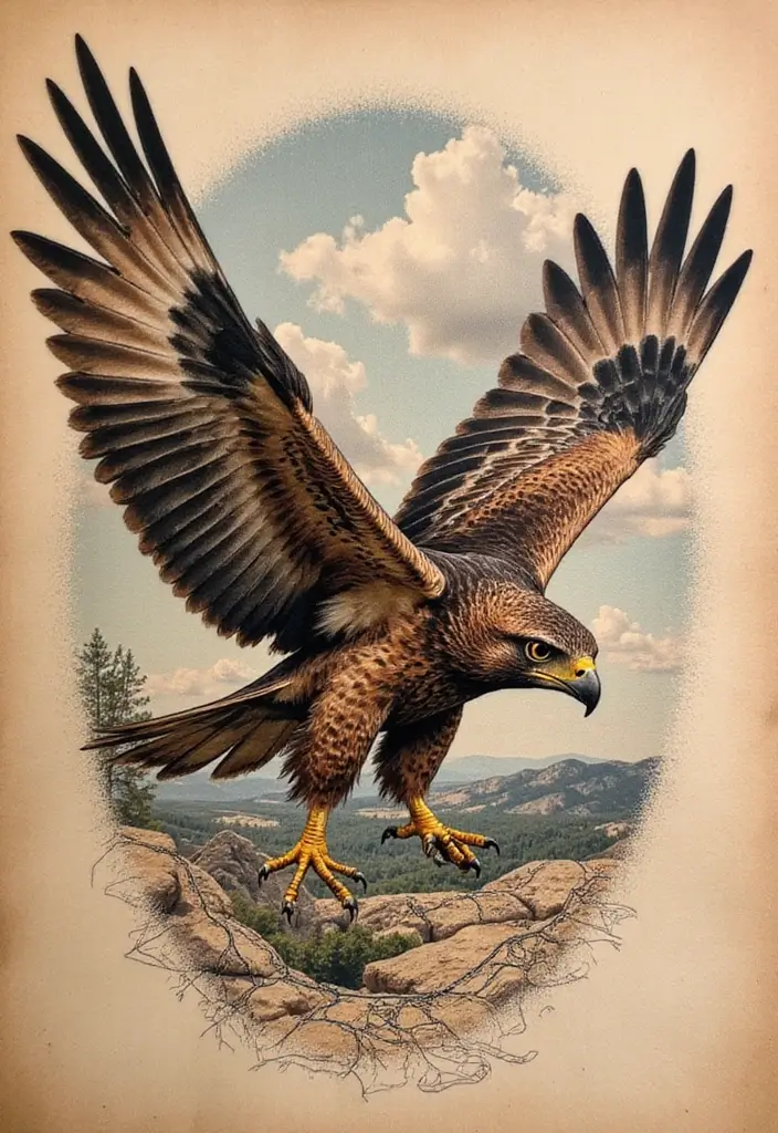 50 Hawk Tattoo Meaning Designs and Symbolism You Should Know 49 50 Hawk Tattoo Meaning Designs and Symbolism You Should Know - 49. The Spirit of Exploration