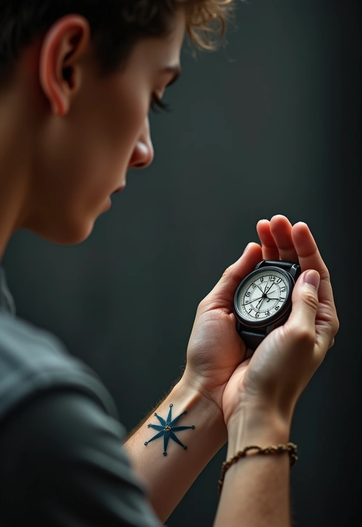 50 Nautical Star Tattoo Meaning Facts and Inspirations 49 50 Nautical Star Tattoo Meaning Facts and Inspirations - 49. Nautical Star and Time